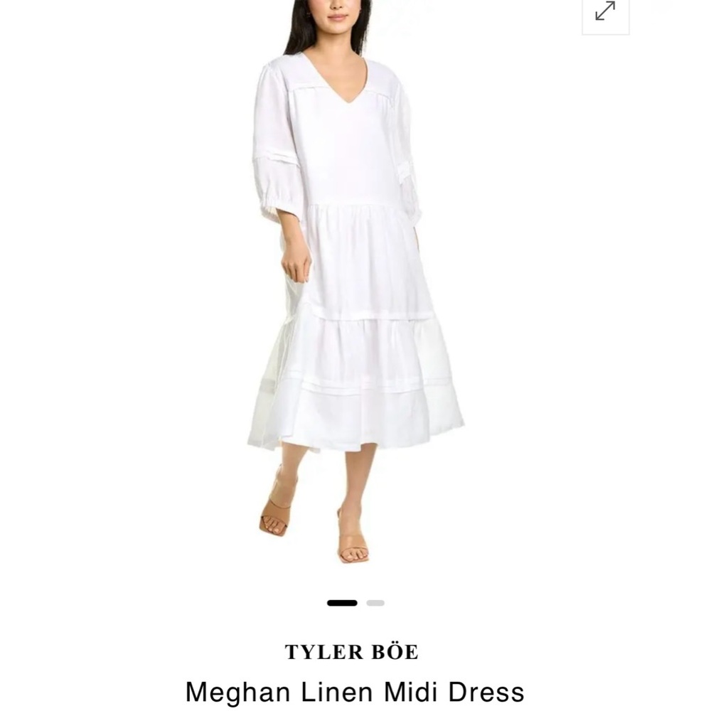 TYLER BÖE Meghan Linen Midi Women’s Dress | Size Small